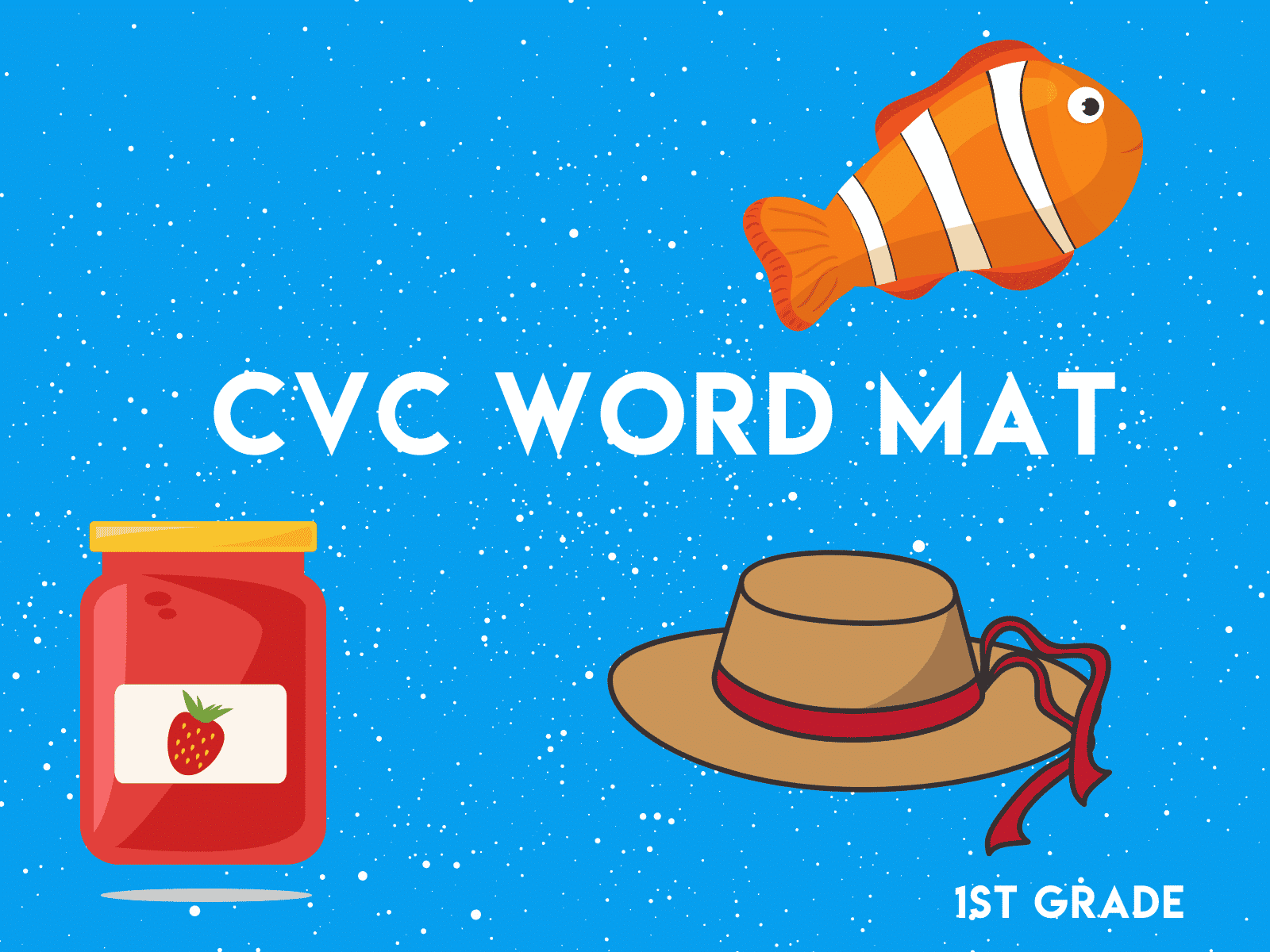 Free first grade worksheet to practice spelling CVC words.
