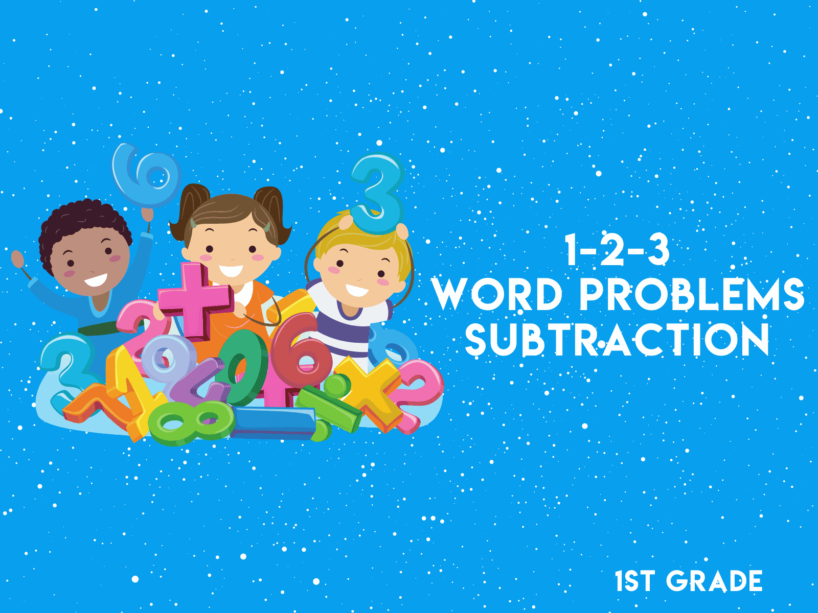 Solving subtraction word problems is as easy as 1-2-3 with this math worksheet for first grade.