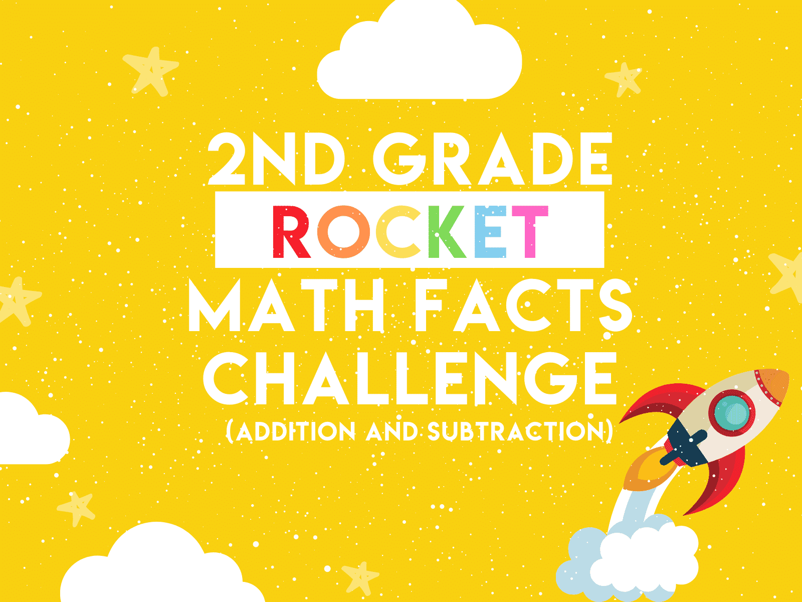 Practice second grade math facts in a fun and interactive way with this downloadable addition and subtraction challenge.