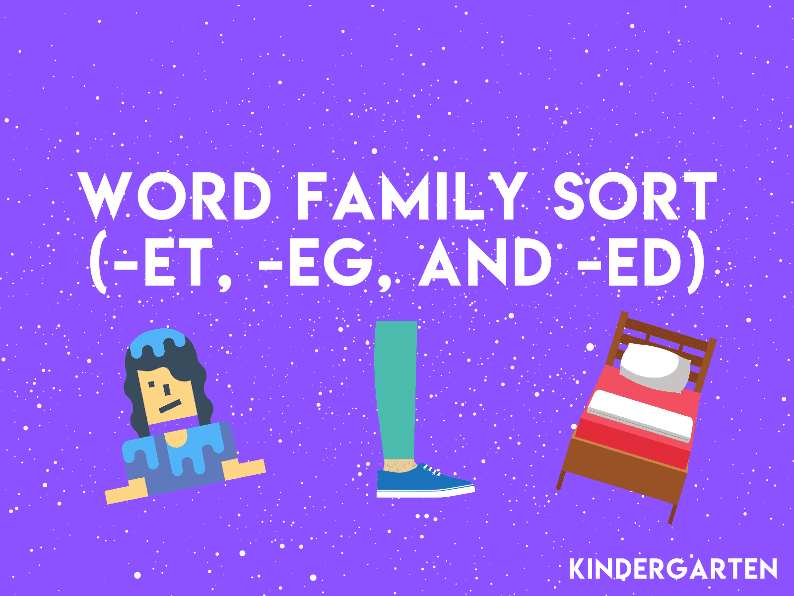 Word Family Sort | Free kindergarten learning resource for -et, -eg, and -ed sounds