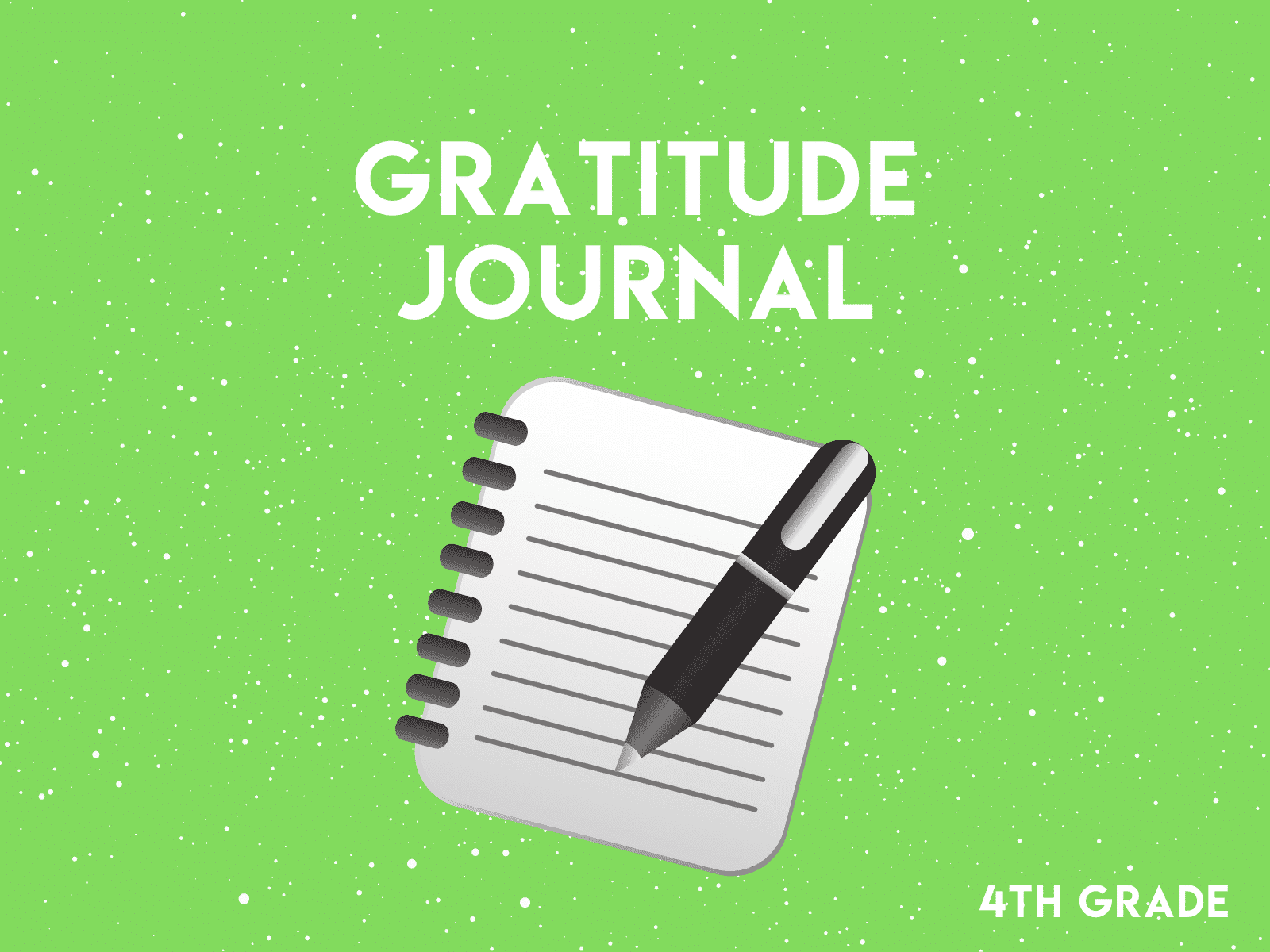 Practice fourth grade writing and thankfulness with this free gratitude journal.
