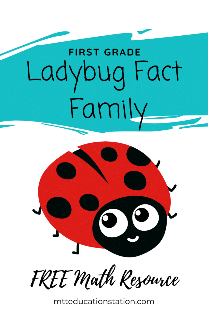 Ladybugs make addition and subtraction fun with dot counting. Download this free 1st grade math resource today.