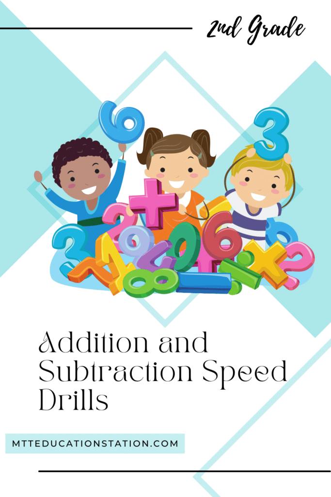 Practice your math fluency and speed with these addition and subtraction speed drills for second graders. Free download.