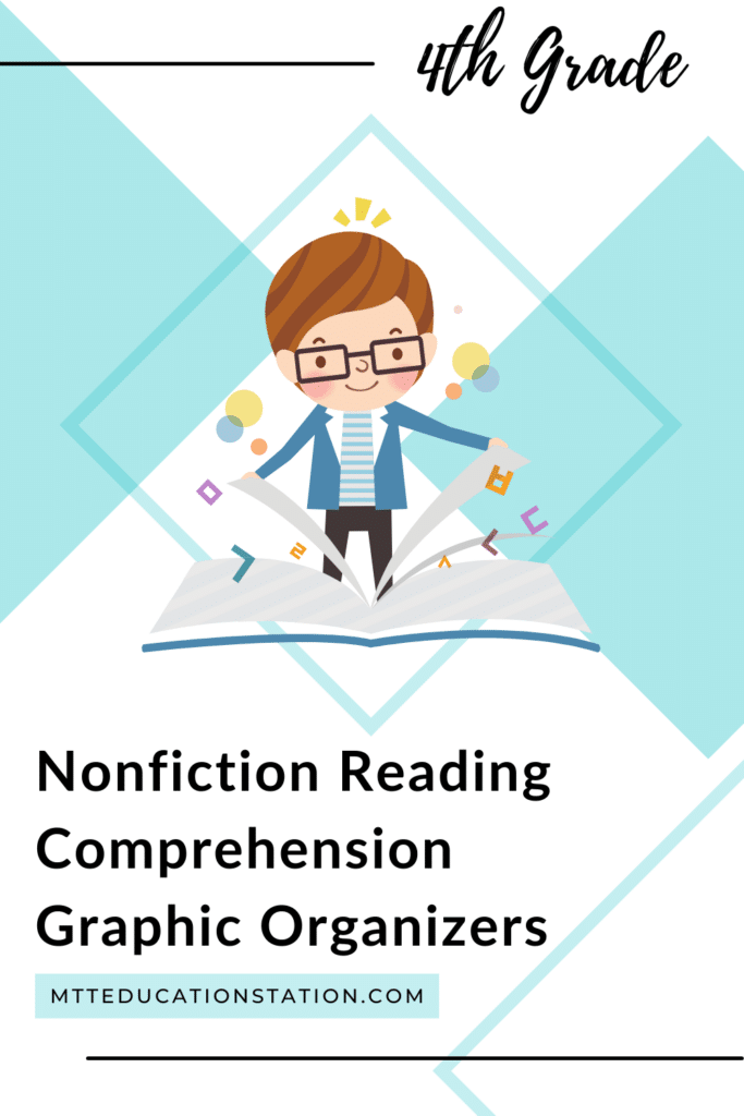 Free reading comprehension workbook for fourth grade students. Use these graphic organizers to help understand nonfiction reading.