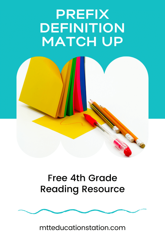 Match the prefix with its definition in this free 4th grade reading activity. Download this learning resource here.