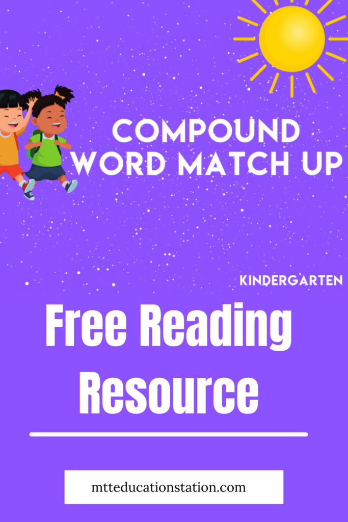 Cut the picture cards, mix them up, and try this compound word match up reading game with your kindergarten student.