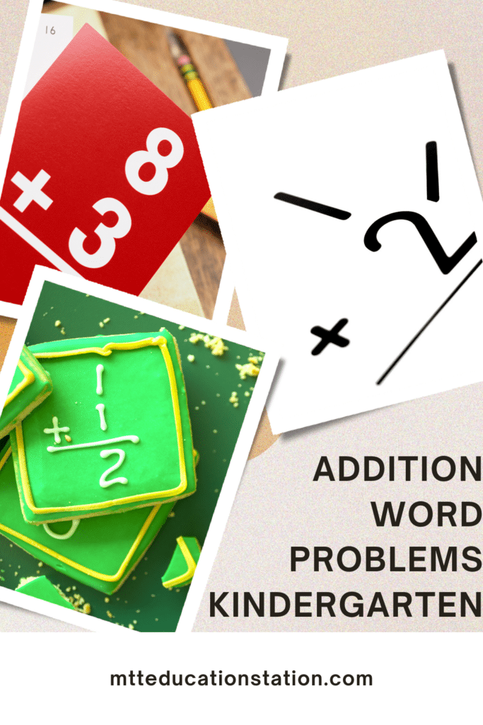 Free learning resource for kindergarten students to learn addition word problems. Download your copy here.