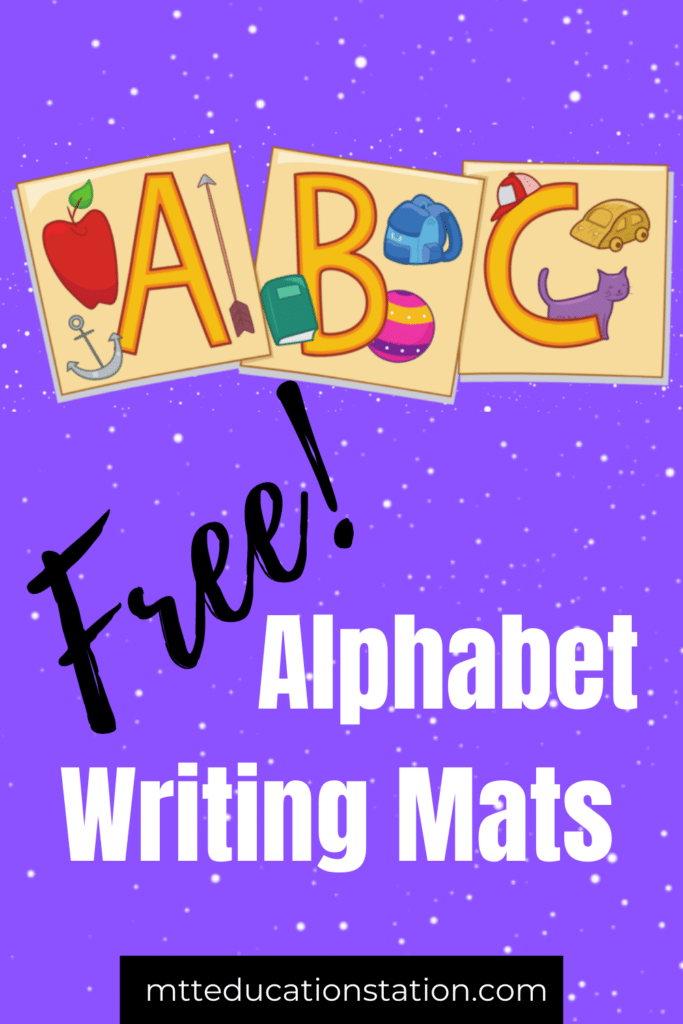 Teach letter writing with these free alphabet writing mats. Download this free kindergarten writing resource here.