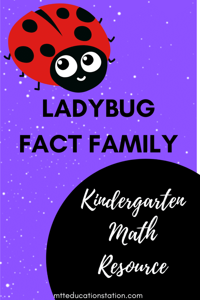 Ladybugs make addition and subtraction fun with dot counting for this free kindergarten learning resource.