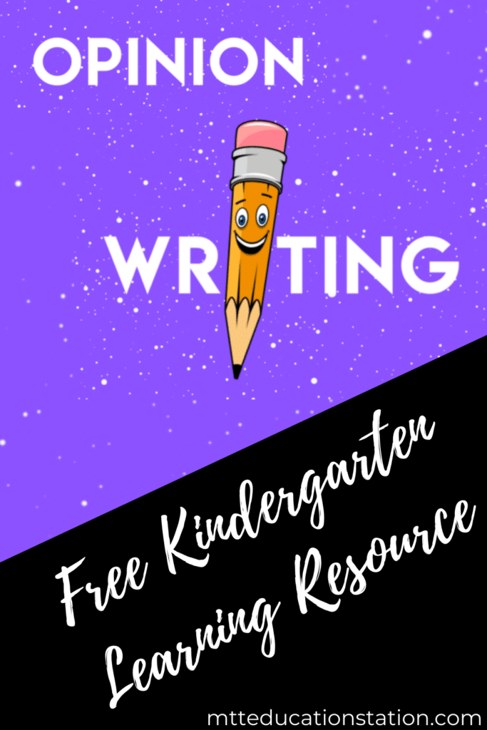 This free kindergarten writing resource will help teach opinion writing using the OREO technique.