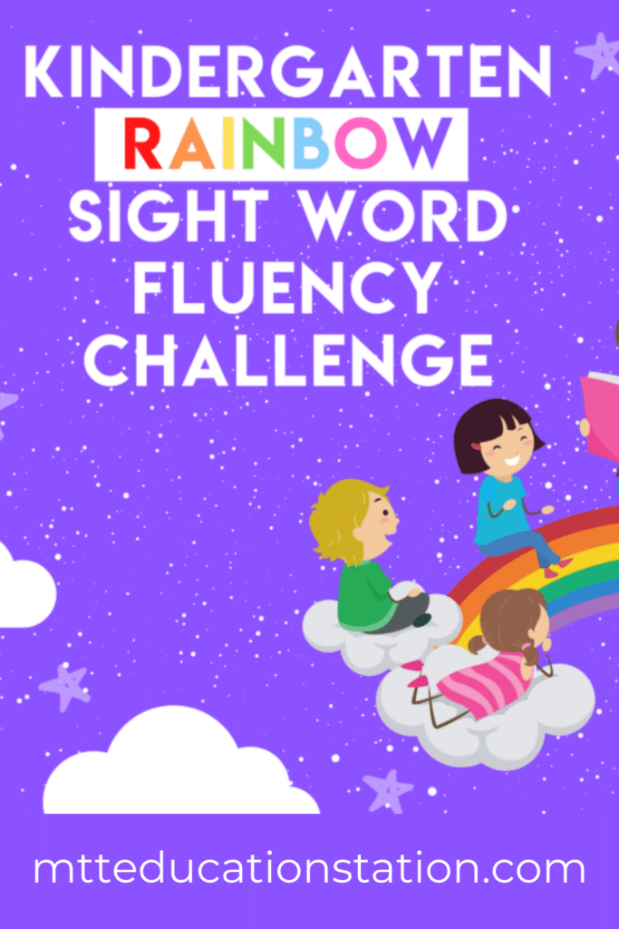 Try this rainbow sight word fluency challenge with your kindergartener with this free learning resource from MTT Education Station.