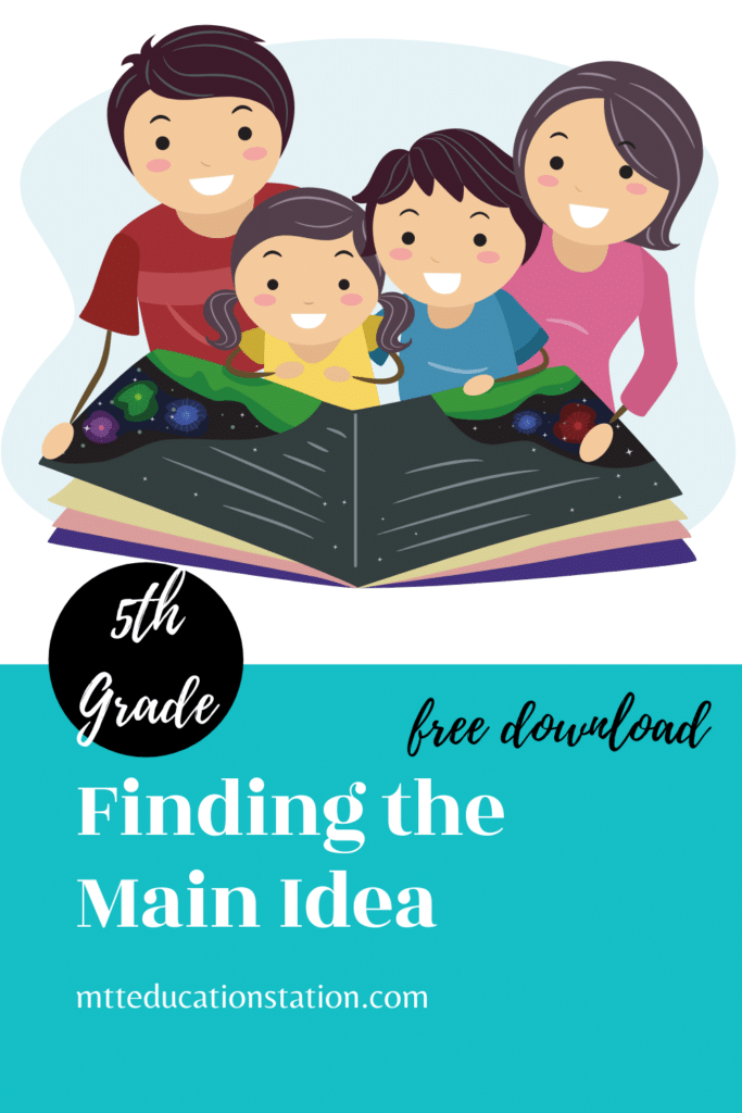 Download these graphic organizers to help fifth grade readers organize their thoughts about the main idea of a book.