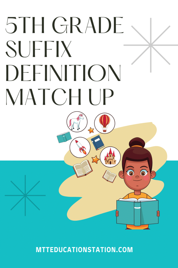 Practice matching the suffix with the correct definition in this challenging and fun fifth grade reading game.