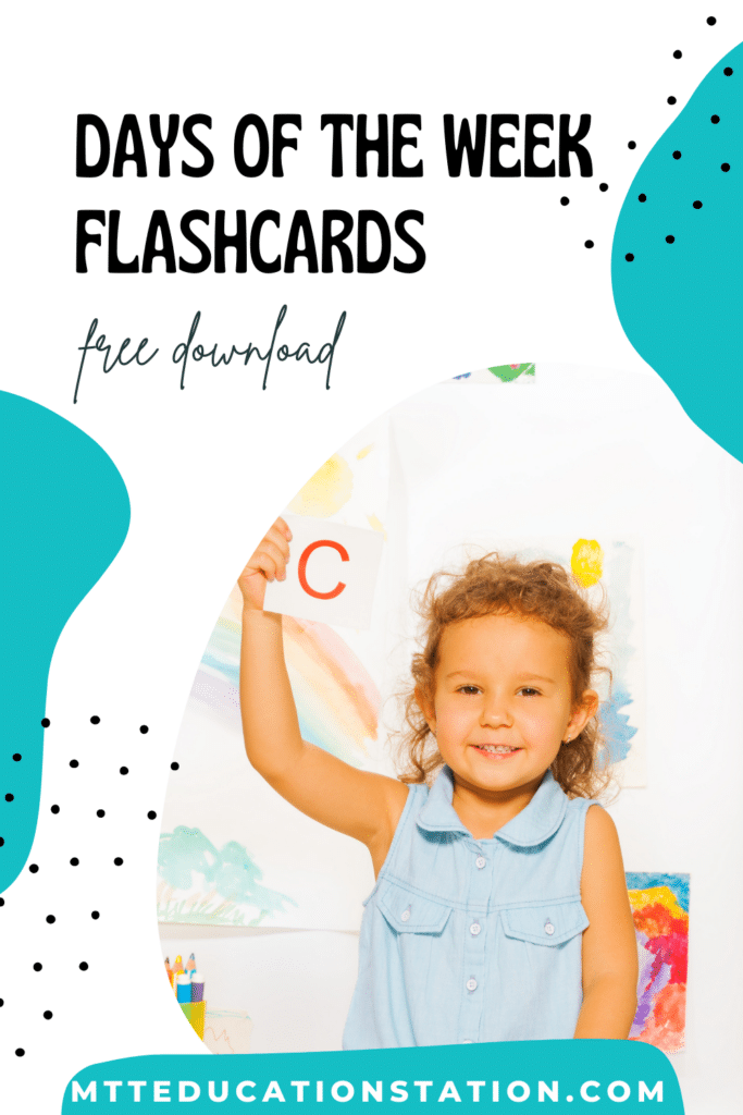 Download these free days of the week flashcards to help your kid practice putting the days of the week in order.