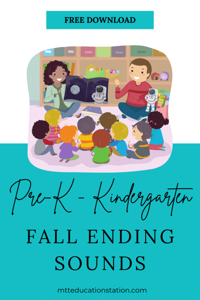 Practice word ending sounds with this fall-themed learning resource for pre-k to kindergarten students. Download for free here.