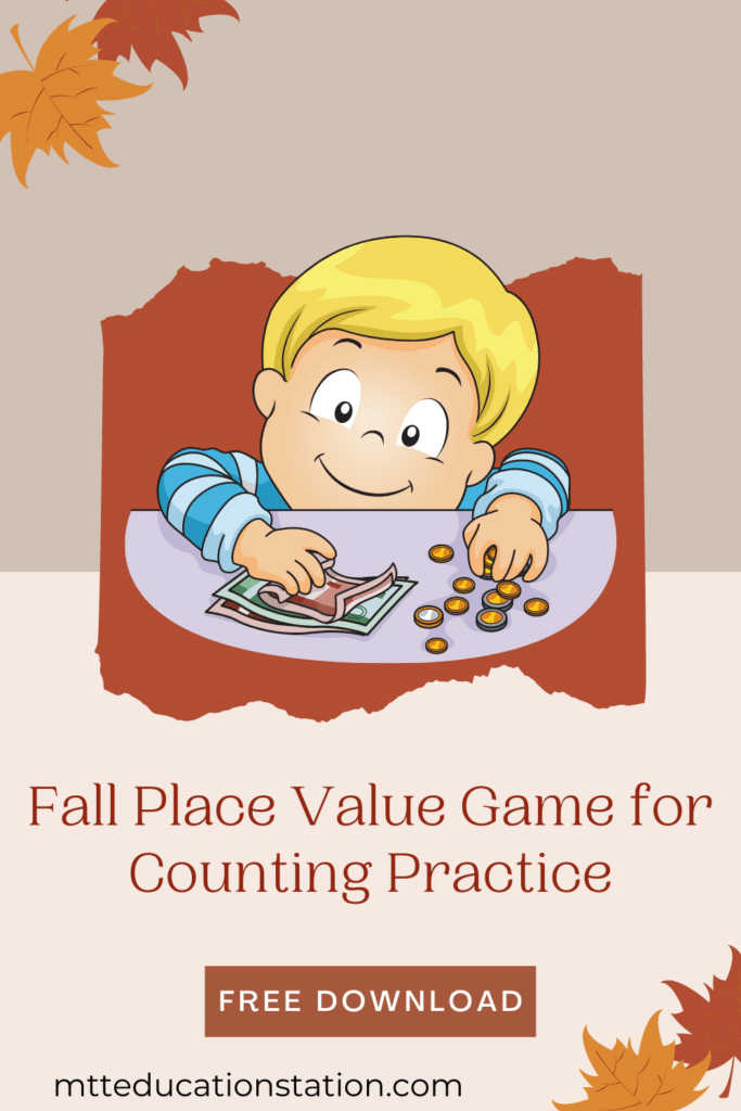 This fall place value game is a great way to practice counting in a fun, interactive way. Download your free resource here.