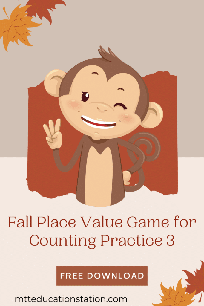 This fall place value game is a great way to practice counting in a fun, interactive way. Download your free resource here.