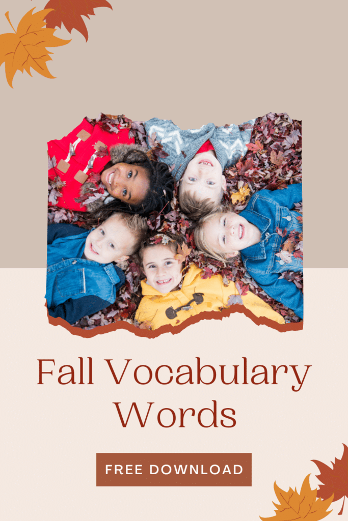 Practice cutting, pasting, and vocabulary words with this fall-themed activity. Download your free resource here.