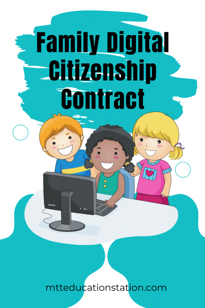 A Digital Citizenship Contract can be a great way for kids and parents to promote positive relationships with technology. Download here.