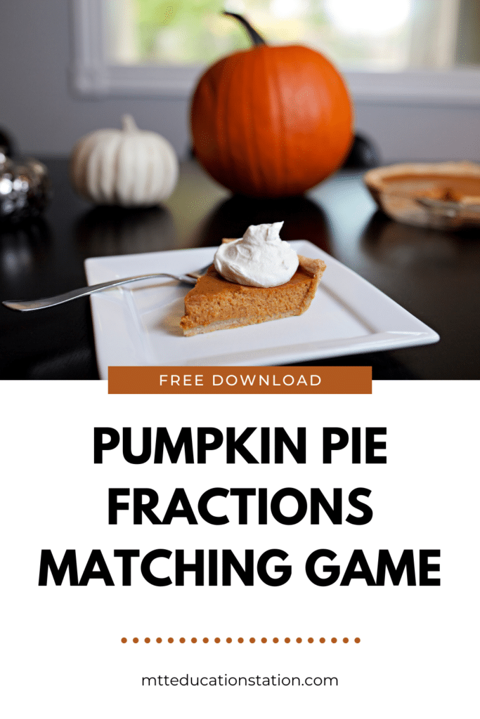 Print out the pictures, cut up the cards, mix them up, and try to find the fraction that matches the pie with this free math download.