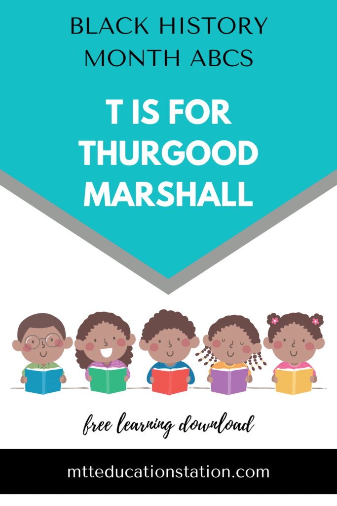 Read about Thurgood Marshall and answer the questions in our Black History Month ABCs. Download your free learning resource here.