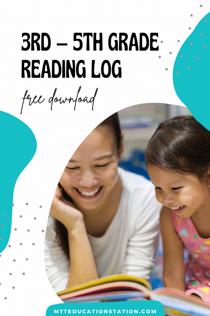 3rd – 5th grade reading log download