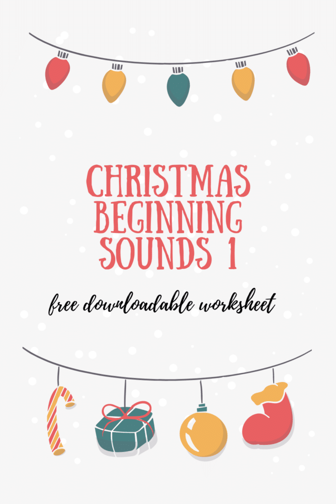 Use this worksheet to practice the beginning sounds of nine Christmas-themed words. Download for free here.