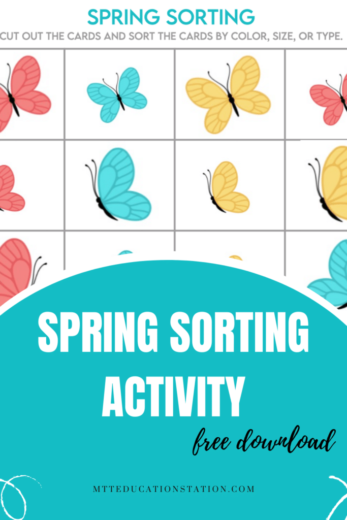 Spring sorting activity download