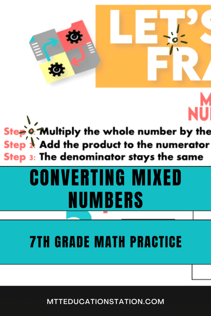 Converting mixed numbers math practice