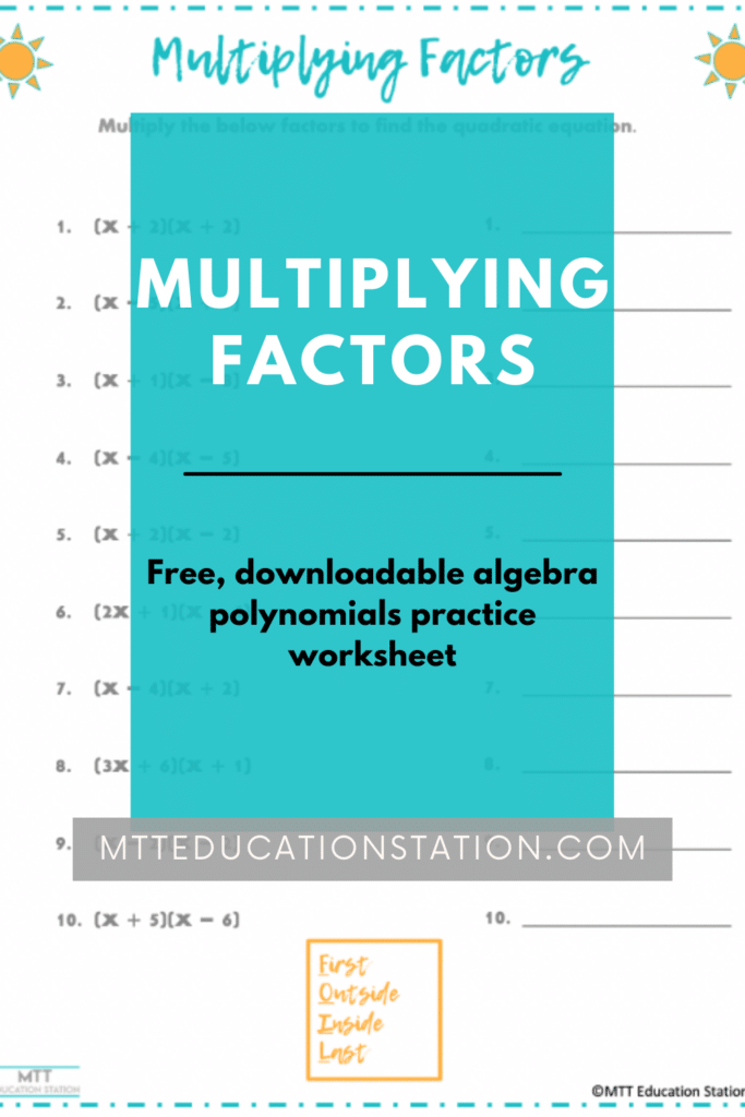 Multiplying factors downloadable practice worksheet