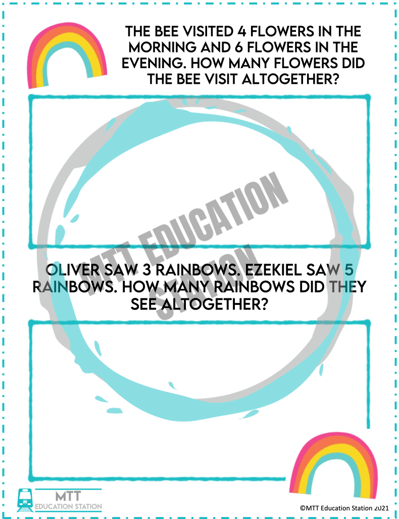 Spring Addition Word Problems MTT Education Station