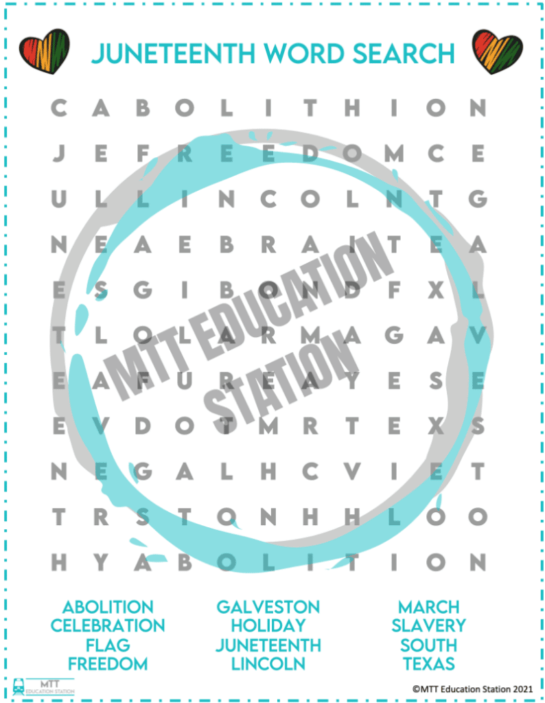 Juneteenth Word Search